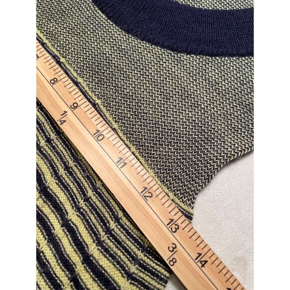 Free People Wool Striped Knit Sweater Dress Preppy Y2K Empire Ballon Sleeves - Picture 6 of 11